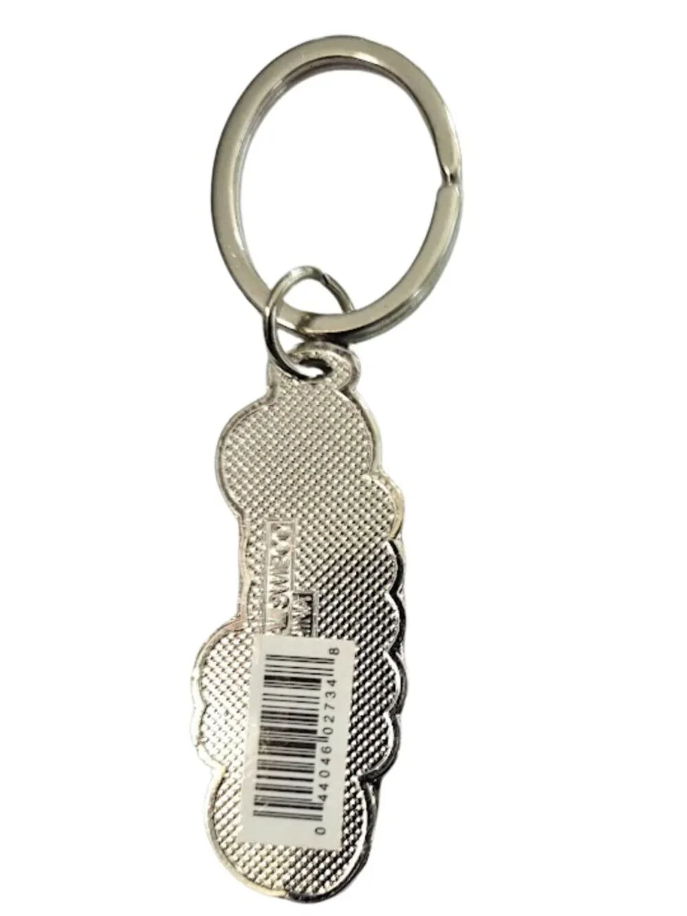 SWIBCO Yellow & Green Glitter Galaxy Keychain Silver Metal SMILE